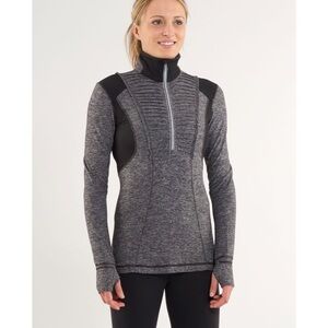 Lululemon run your heart out pullover heathered gray jacket size 8